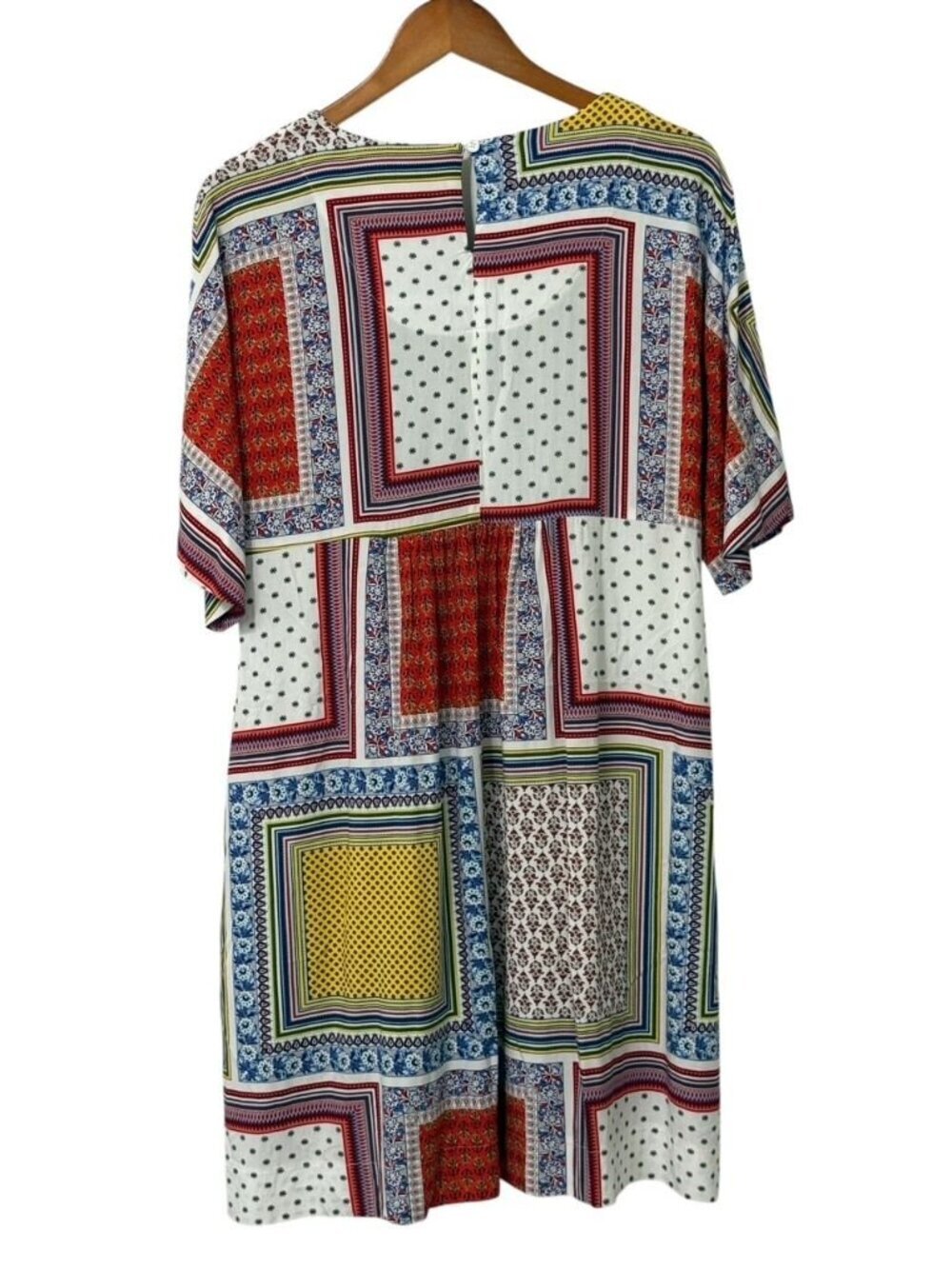 The Vermont Country Store Women's Patchwork Dress Multicolor Pockets Boho Size M - Picture 6 of 11